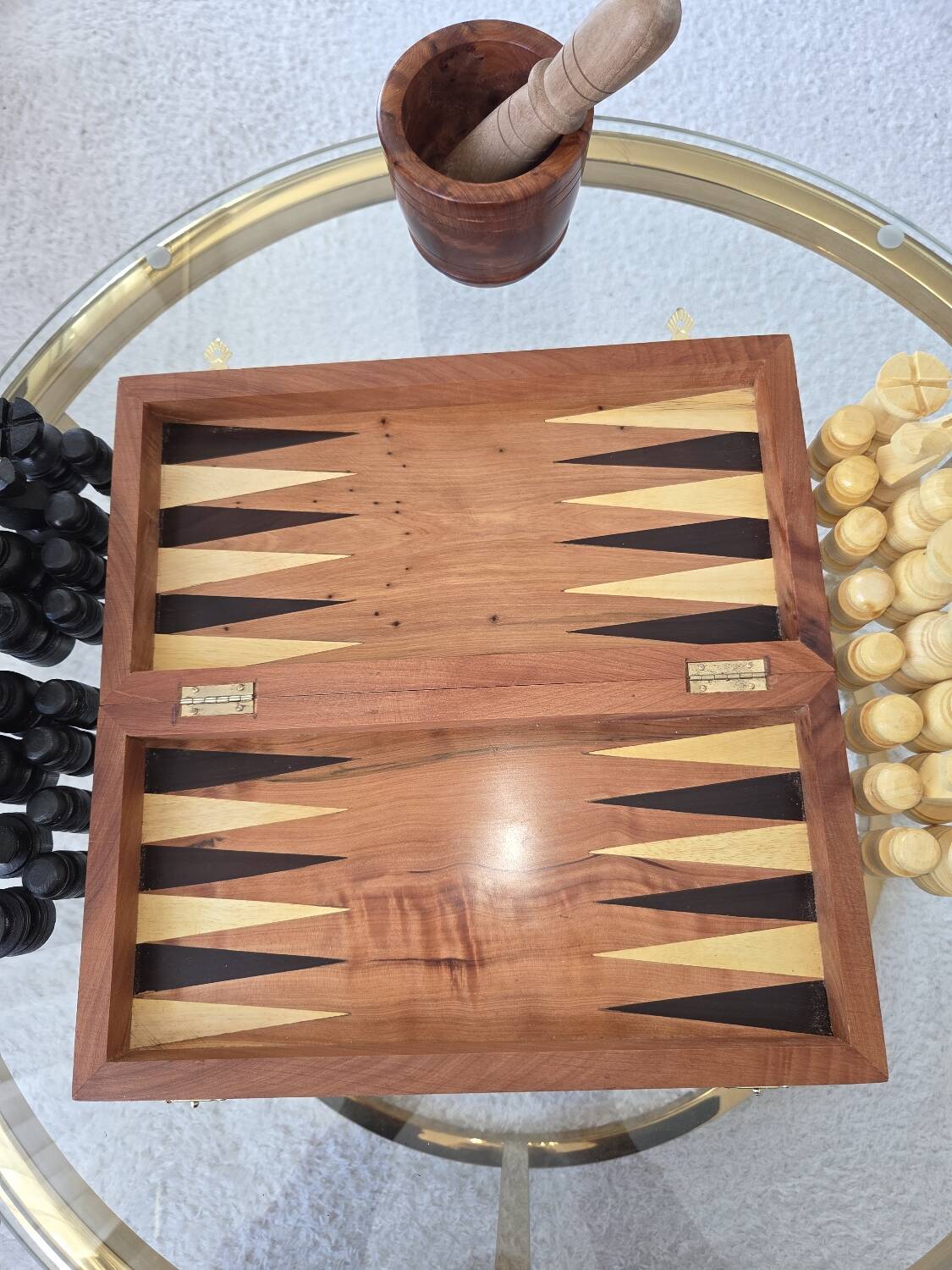 Royal Thuya Chess and Backgammon Game Box 30cm Square