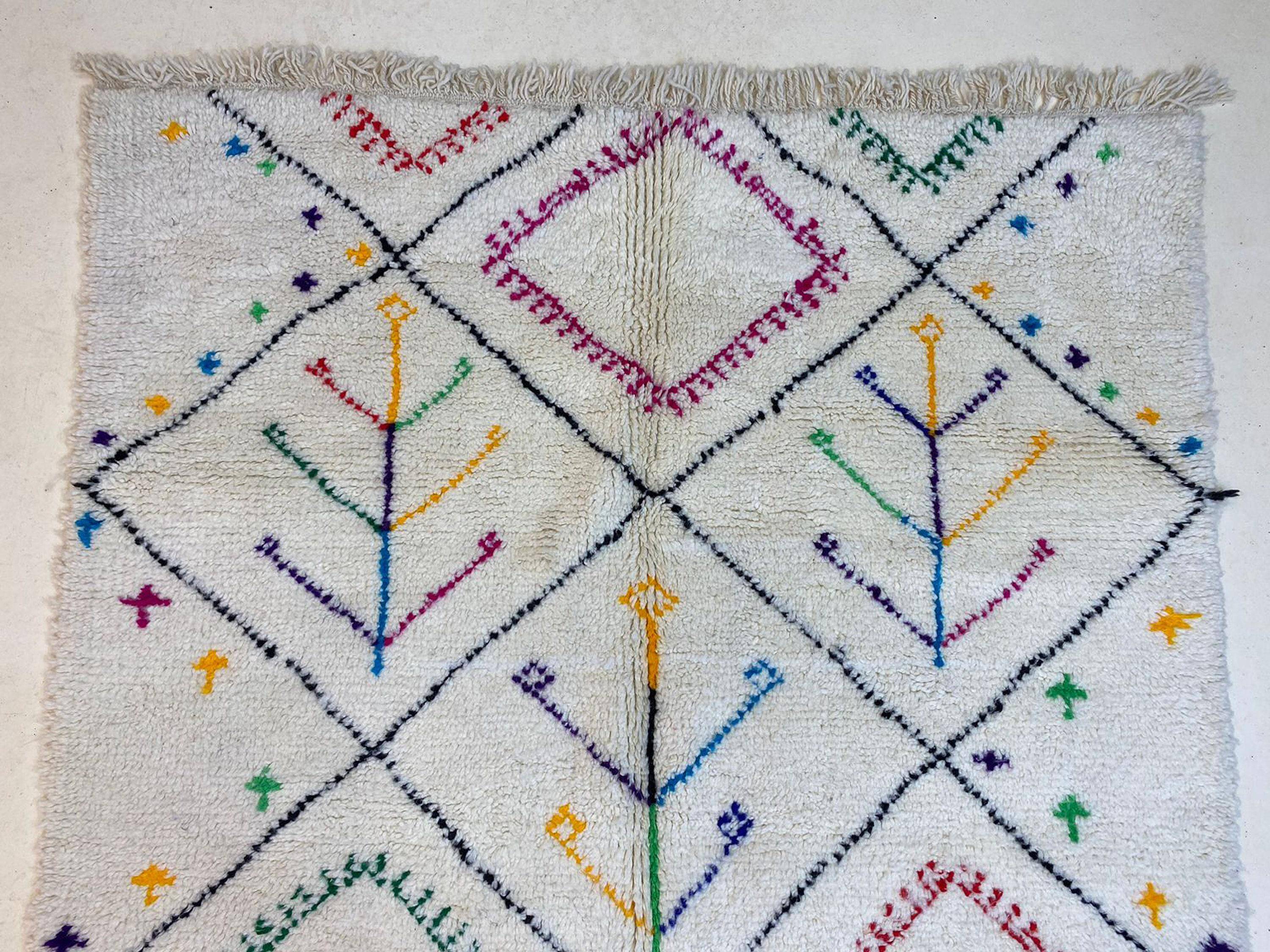 Large Berber wool rug 3x2 m