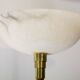 Floor lamp Gianfranco Frattini, metal gold and alabaster, Relco Milano