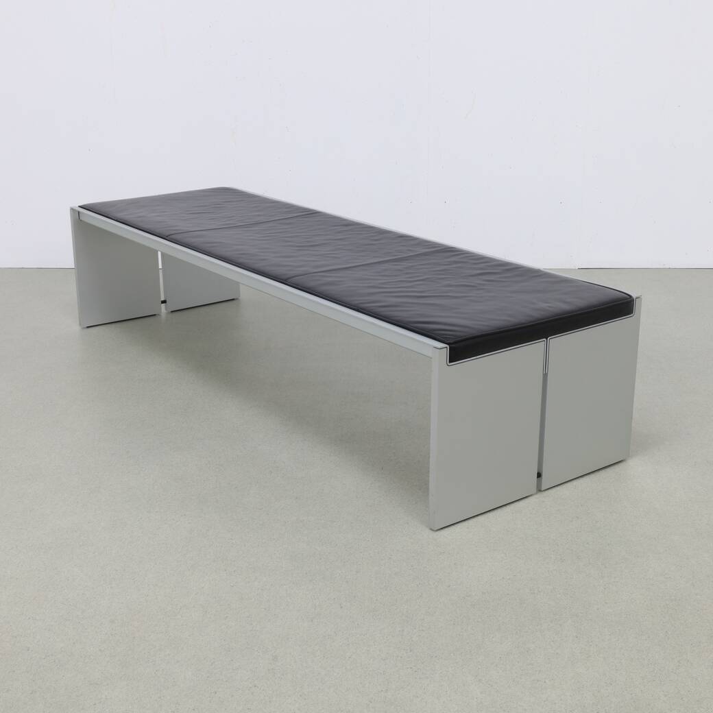 BQ 01 Architectural Museum Bench in Leather by Wim Quist for Spectrum, 1970s