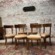Suite of six mahogany chairs with 19th century Directoire style bands