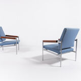 Pair of lounge chairs by Kay Boeck Hansen for Fritz Hansen Denmark 1970