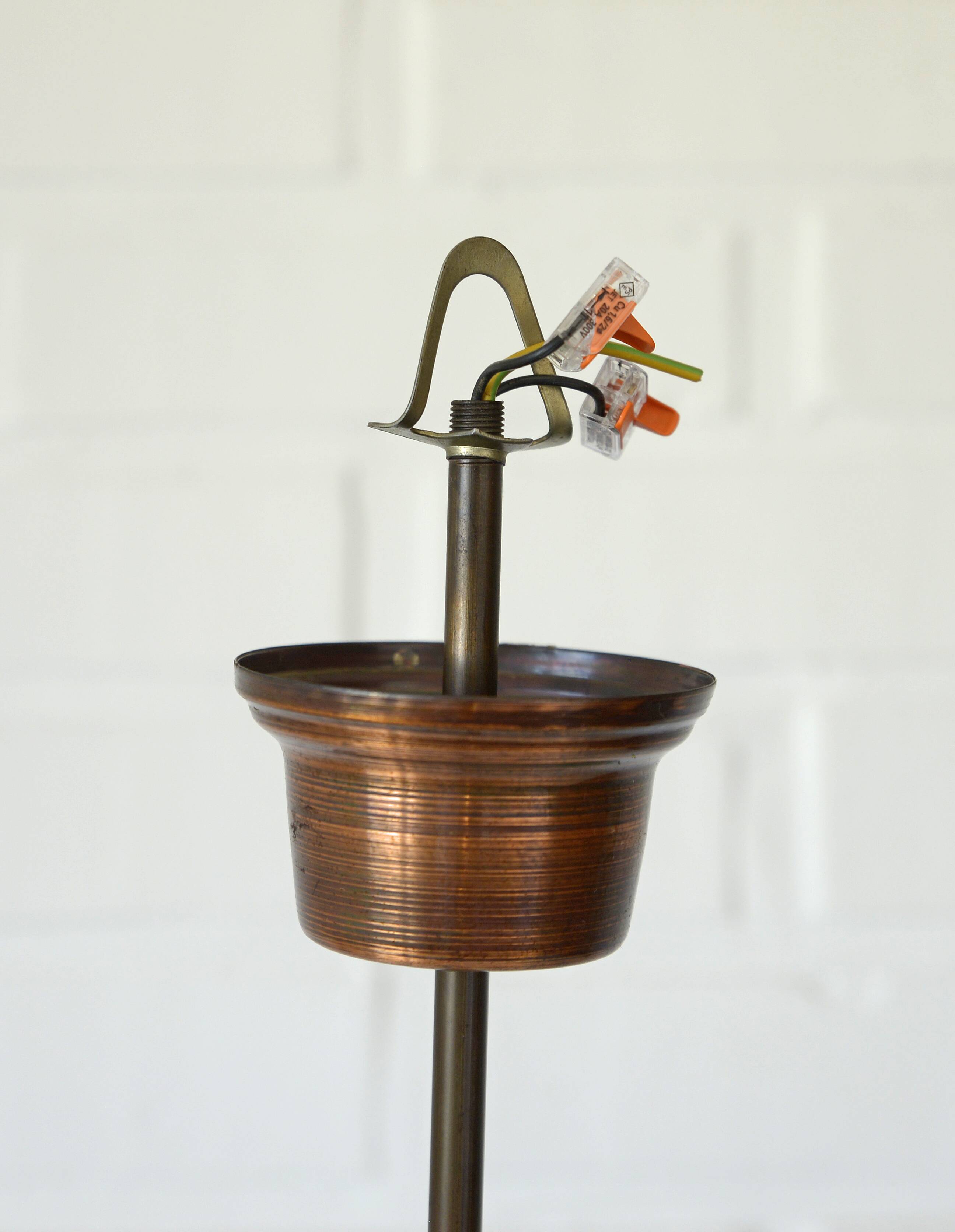 Vintage Pendant Light from 1970's Mid Century Rustic Hanging Lamp Copper