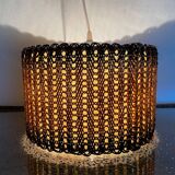 Vintage sisal / jonc de mer pendant light circa 1970's