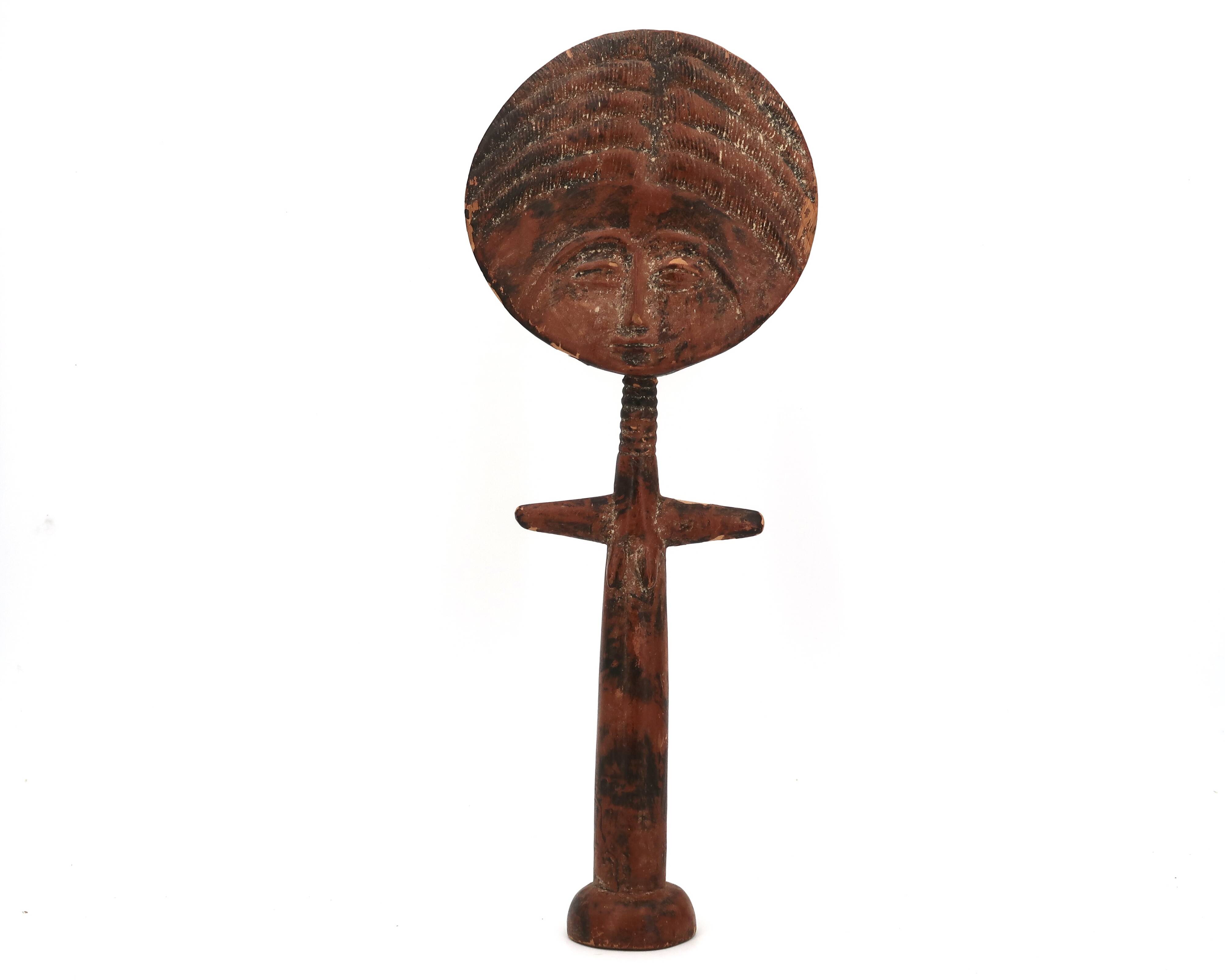 Ashanti Akuaba African Art Statue from Ghana, wooden, 1980s.