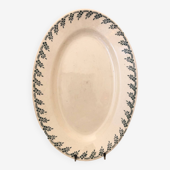 Oval iron earth dish, early 20th century