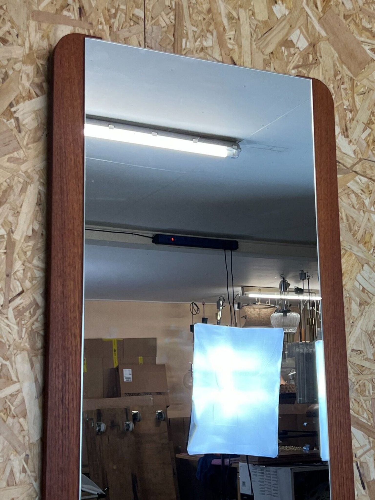 60s 70s teak mirror