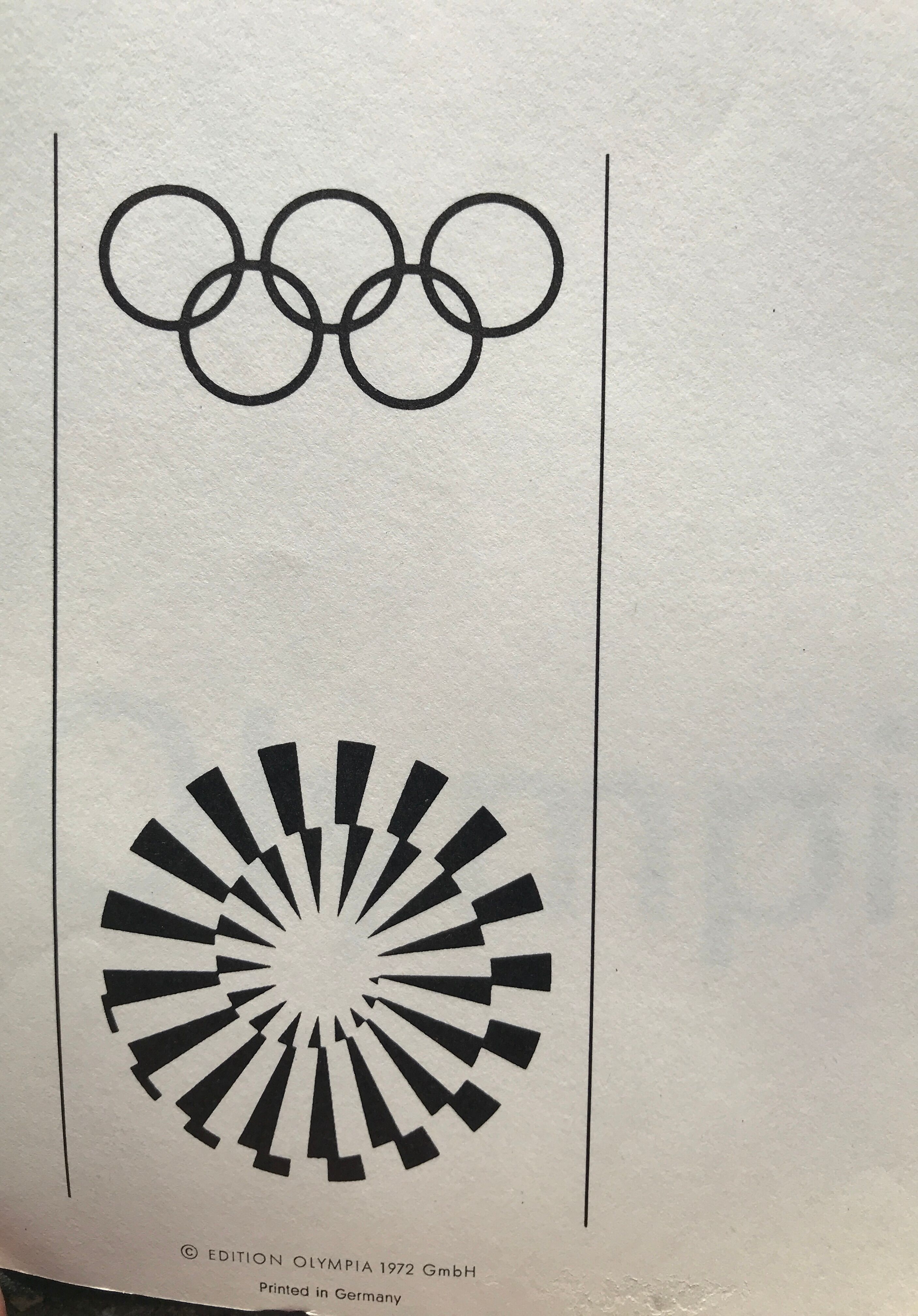 Affiche originale hartung hans (1904-1989) olympische spiele münchen, 1972.