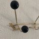 Vintage 1960 gold coat rack 6 hooks balls - 50 x 20 cm