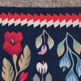 Bulgarian 50-60s kilim wool rug - vintage  115x42cm