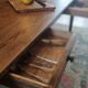 Large solid oak farmhouse table with two drawers 260 cm x 100 cm