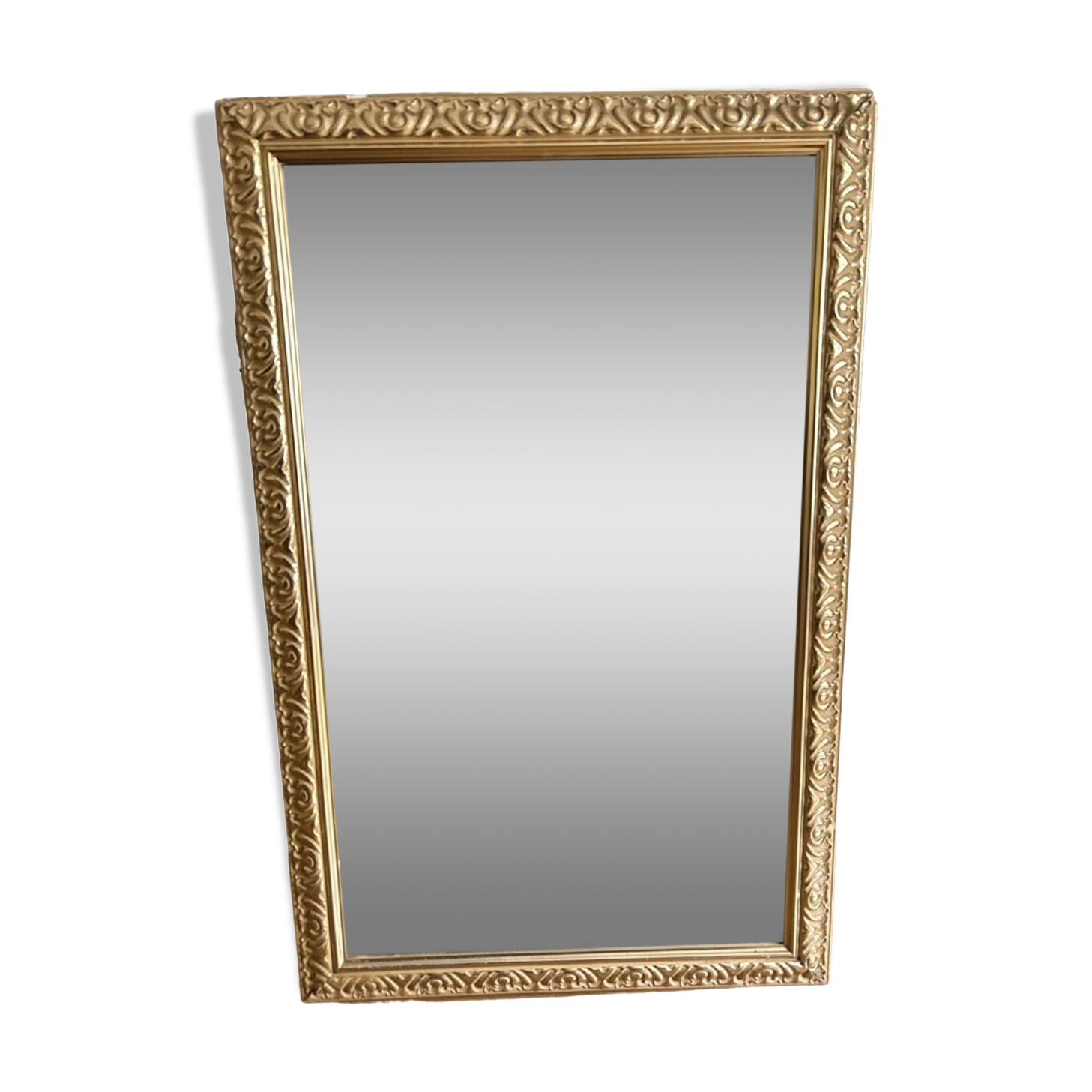 vintage beveled gold mirror