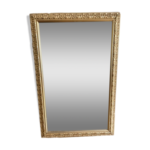 miroir doré biseauté