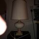 lampe moderniste circa 1970 en travertin et tôle laquée