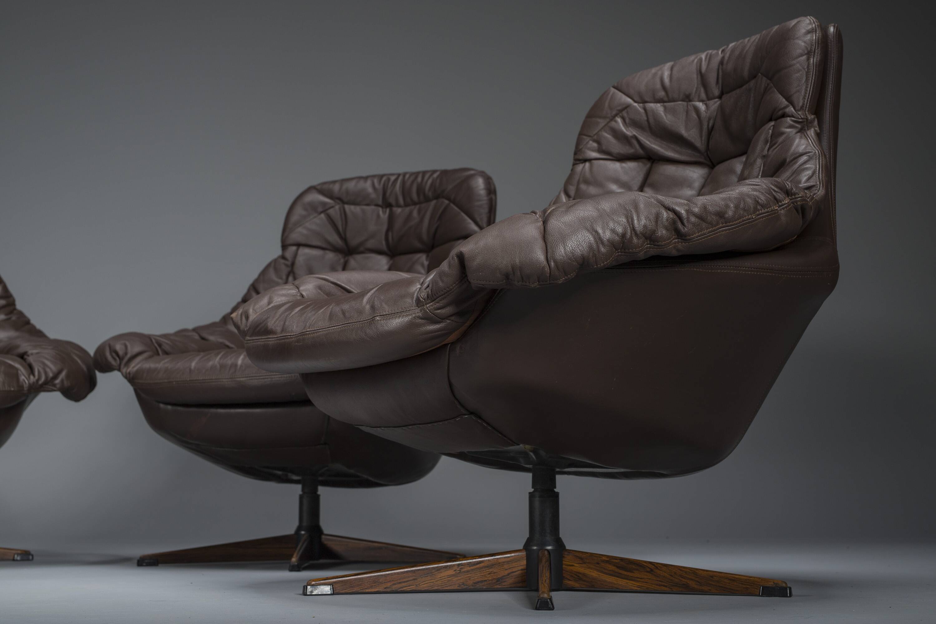 Scandinavian Swivel Armchairs by HW Klein for Bramin, 1960s, Set of 4