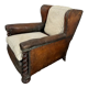 Leather club chair
