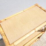Vintage rattan shelf 1960