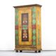 Rustic Farmhouse Folk Art Painted Bridal Cabinet
