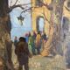Hst painting "lake orta" cusio italy pino pessina da castanedo (1911 / 1991)