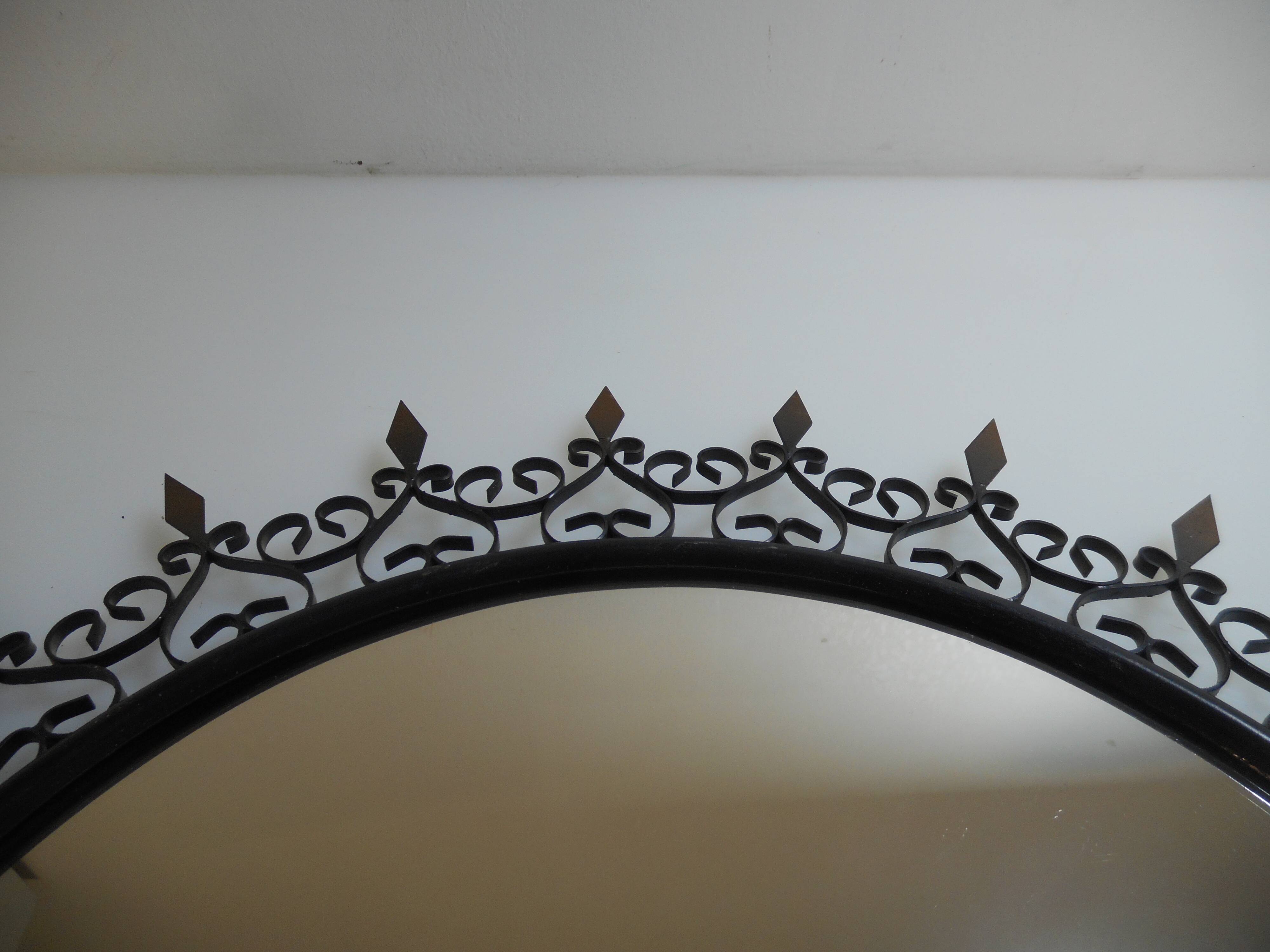 Signed Vallauris Chaty Sun mirror 44cm