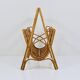 Porte-revues en bambou rotin style Franco Albini, Italie, années 1950