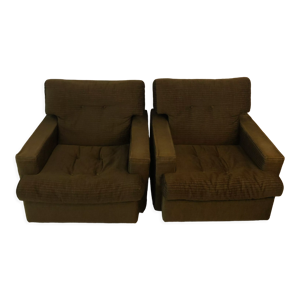 Paire de fauteuils vintage