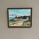 Original Swedish Oil on Canvas - 'Beach House in a Grove' by Carl Köhler - Signed - Vintage and Framed - 38 × 30 cm