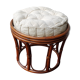 Dark rattan stool