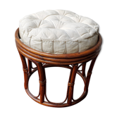 Dark rattan stool