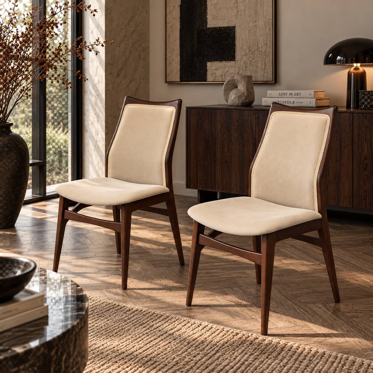 A pair of chairs by Wilhelm Benze GmbH, 1960s.