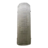 Contemporary Clear Diamanted Rectangular Murano Glass Wall Sconce
