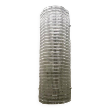 Contemporary Clear Diamanted Rectangular Murano Glass Wall Sconce