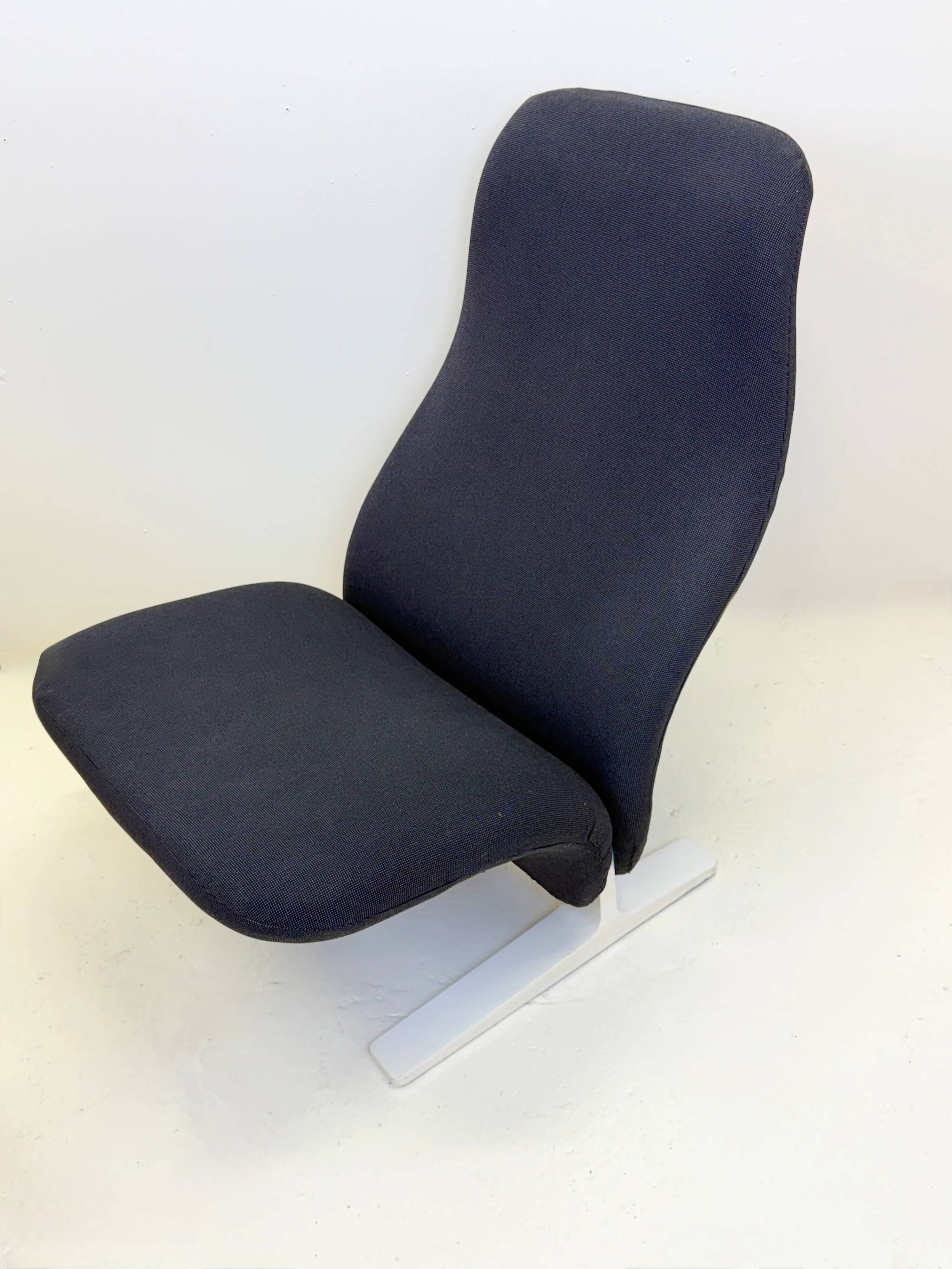"Concorde" armchair in navy blue by Pierre Paulin, 1960s