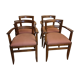 4 fauteuils bridge vintage 1940