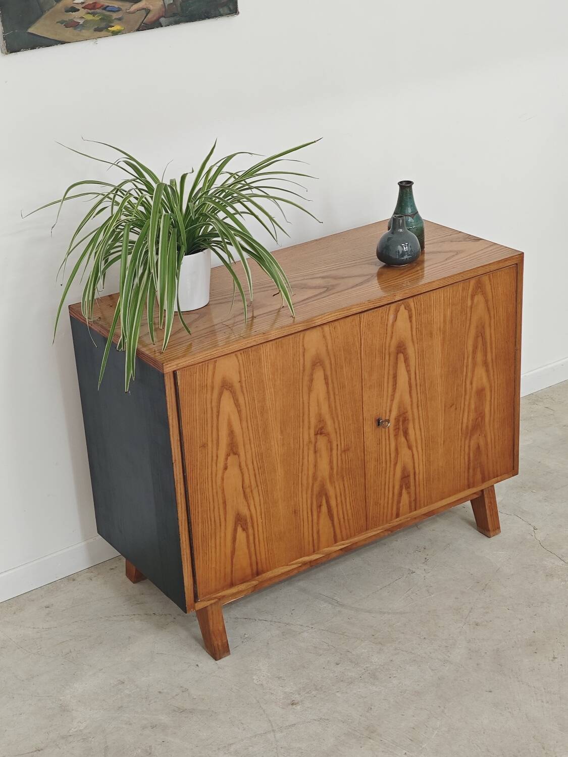 Small buffet with two doors by Frantisek Jirak, oak, 1960.
