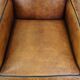 Art Deco sheep leather armchair with a lot of character