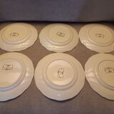 6 flat plates Sarreguemines Obernai décor Alsace