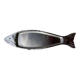 Large stainless steel fish platter signed Jean Couzon