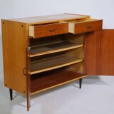 Commode en teck buffet vintage années 60 armoire meuble à chaussures