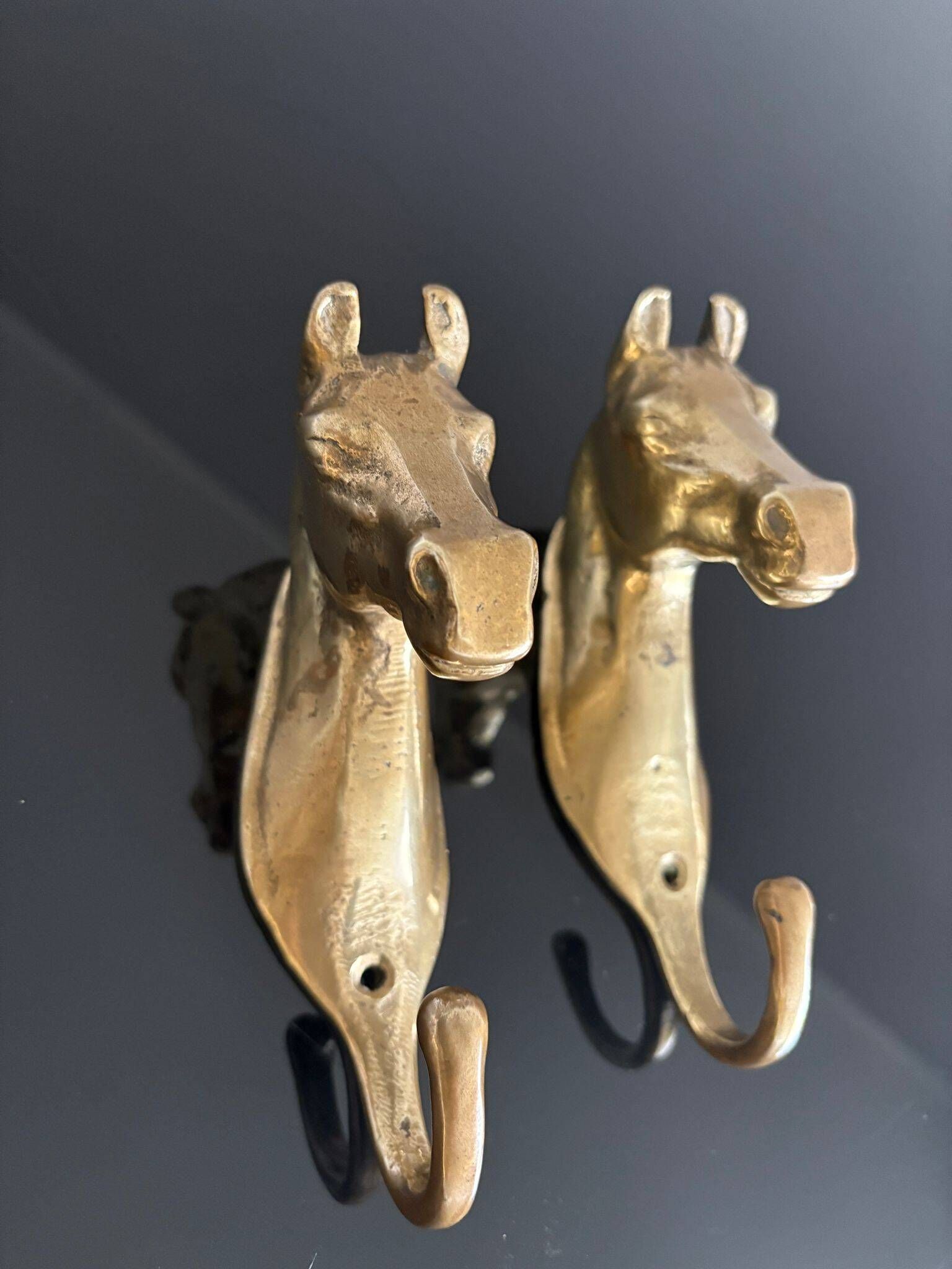 Pair of bronze coat hooks - Italy, 1950s