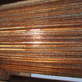 Teak and string lamp