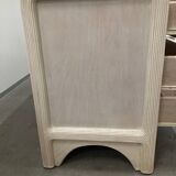 White wash sideboard made of woven rattan/bamboe, '70