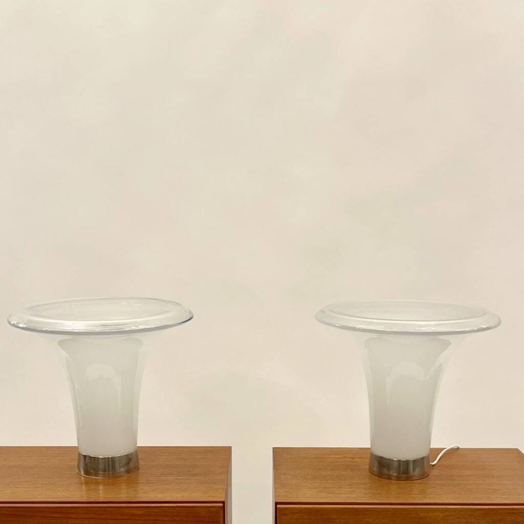 Pair of Comare lamps in glass by Gino Vistosi 1960s
