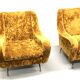 Pair set of 2 armchairs, italy 1950s