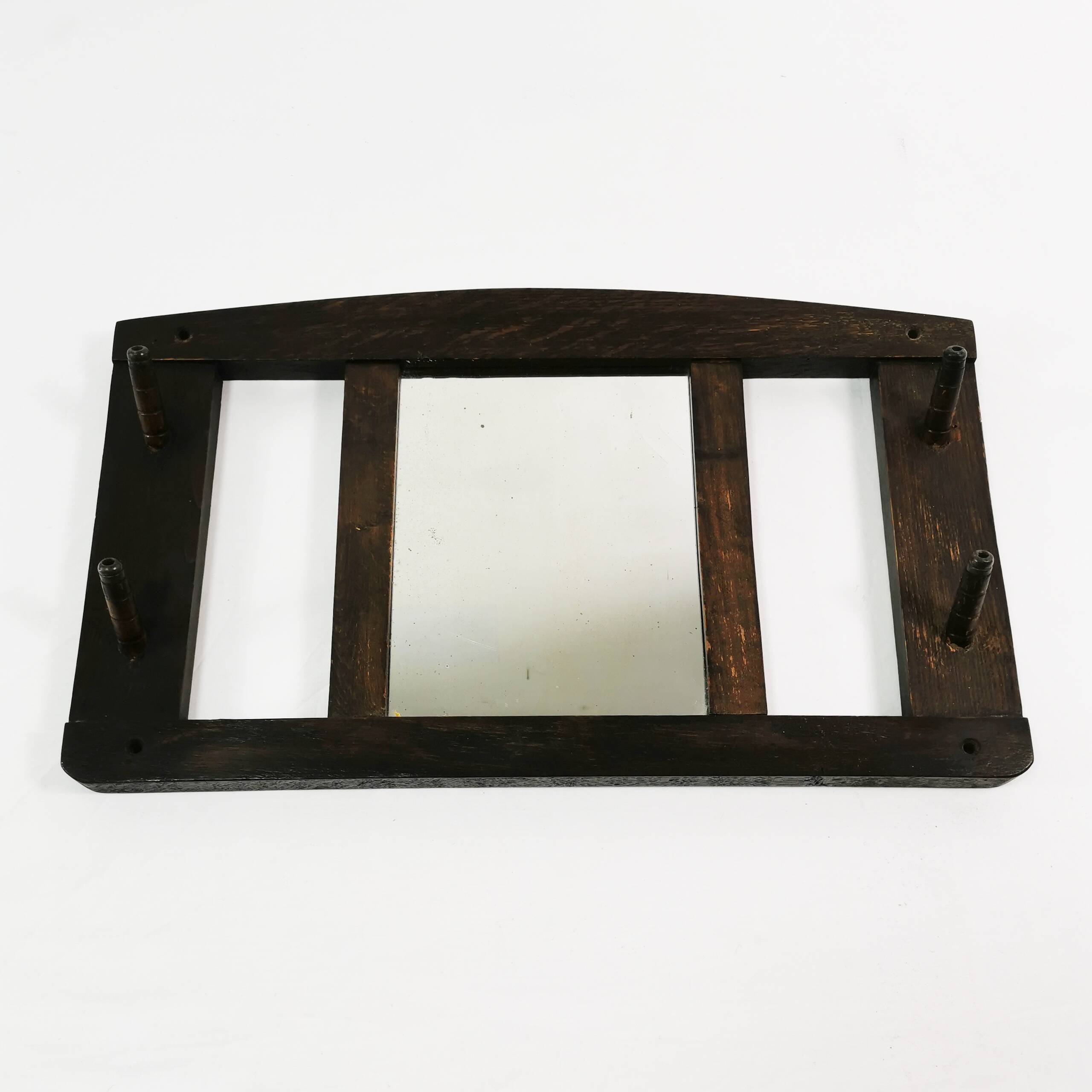 Art Deco wall hanger with mirror, Denmark, 1930s.