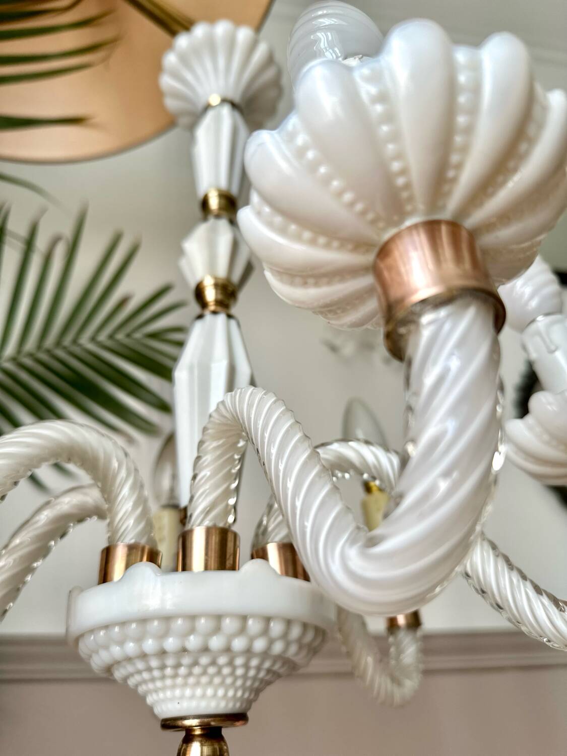 Vintage Murano chandelier in Venetian blown glass