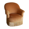 Fauteuil crapaud jaune moutard