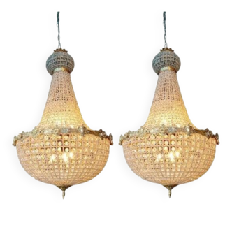 Large pair of hot air balloon chandeliers