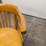 Signed Baumann desk armchair light wood