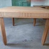 Renovated Art Deco dining table with extension.